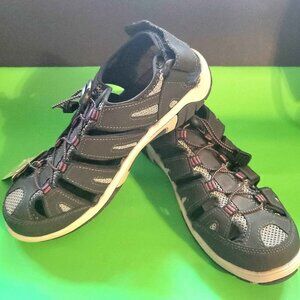 Eddie Bauer Blakely Women"s 8M Hiking Closed Toe Sandals Black/Gray/Fuchsia